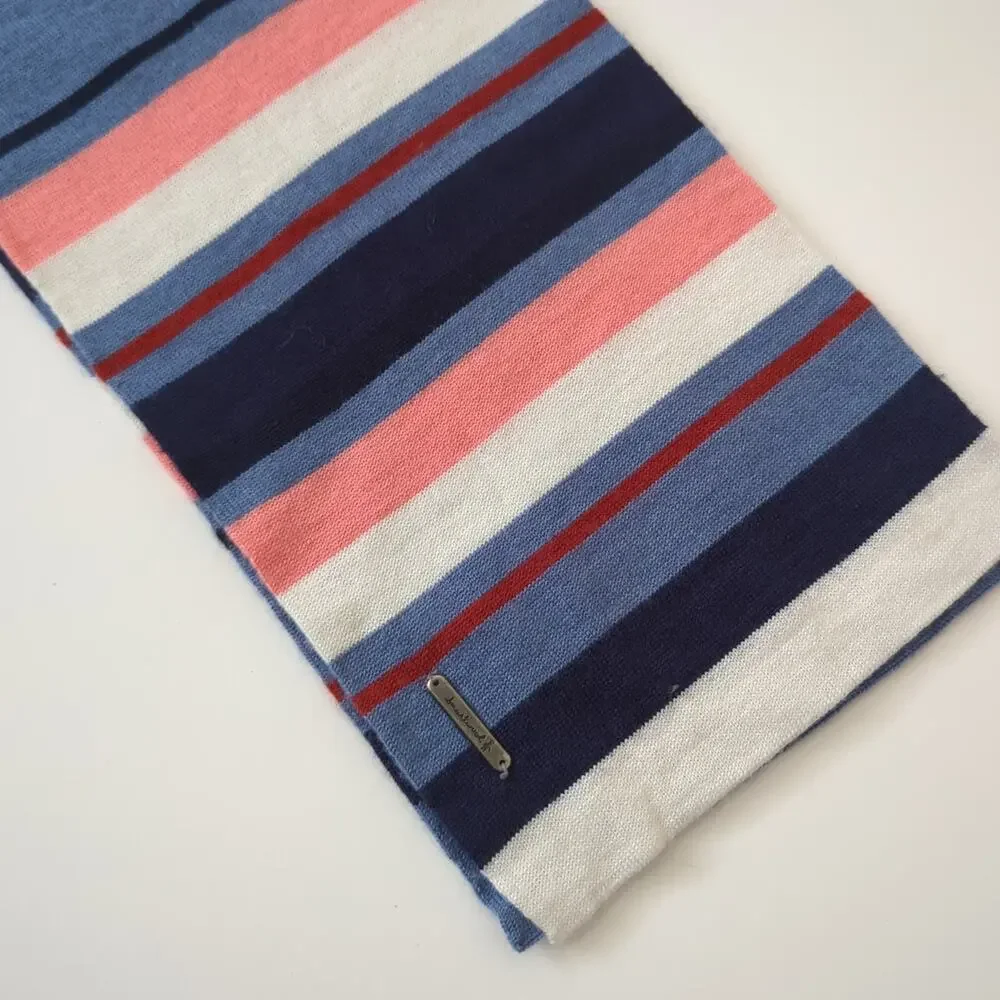 Smartwool‎ Unisex Merino Wool Blue Pink Lightweight Scarf Autumn Winter EUC